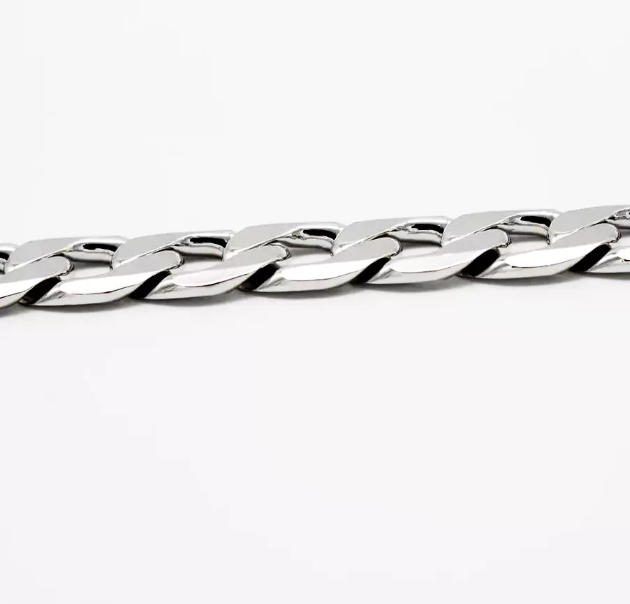 10mm 0.4 Men's Real Solid 925 Sterling Silver Heavy Cuban Chain Bracelet