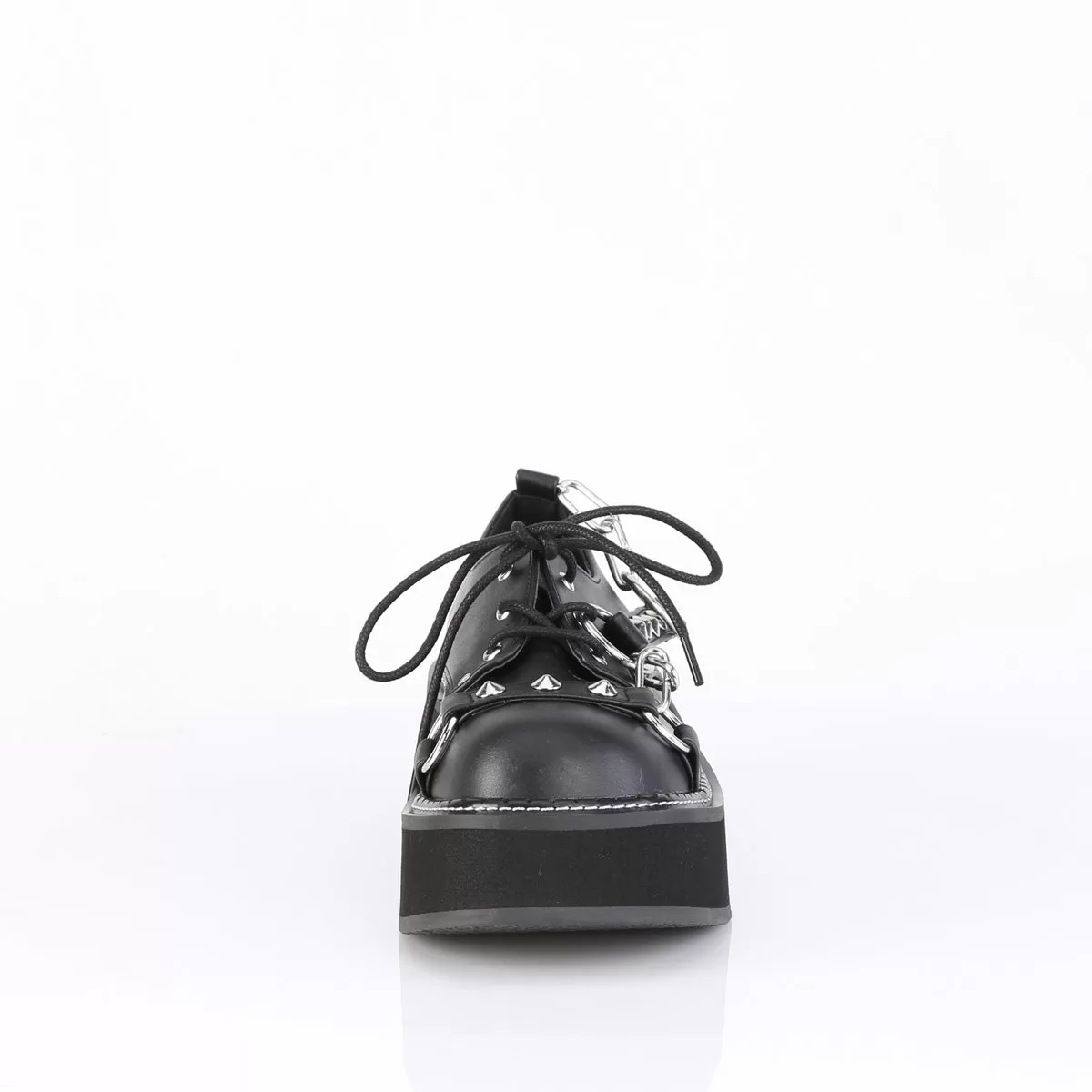 2 Inch Platform EMILY-32 Black Vegan Leather