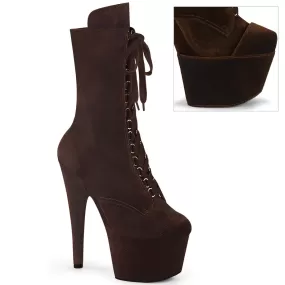 7 Inch Heel ADORE-1045VEL Brown Velvet