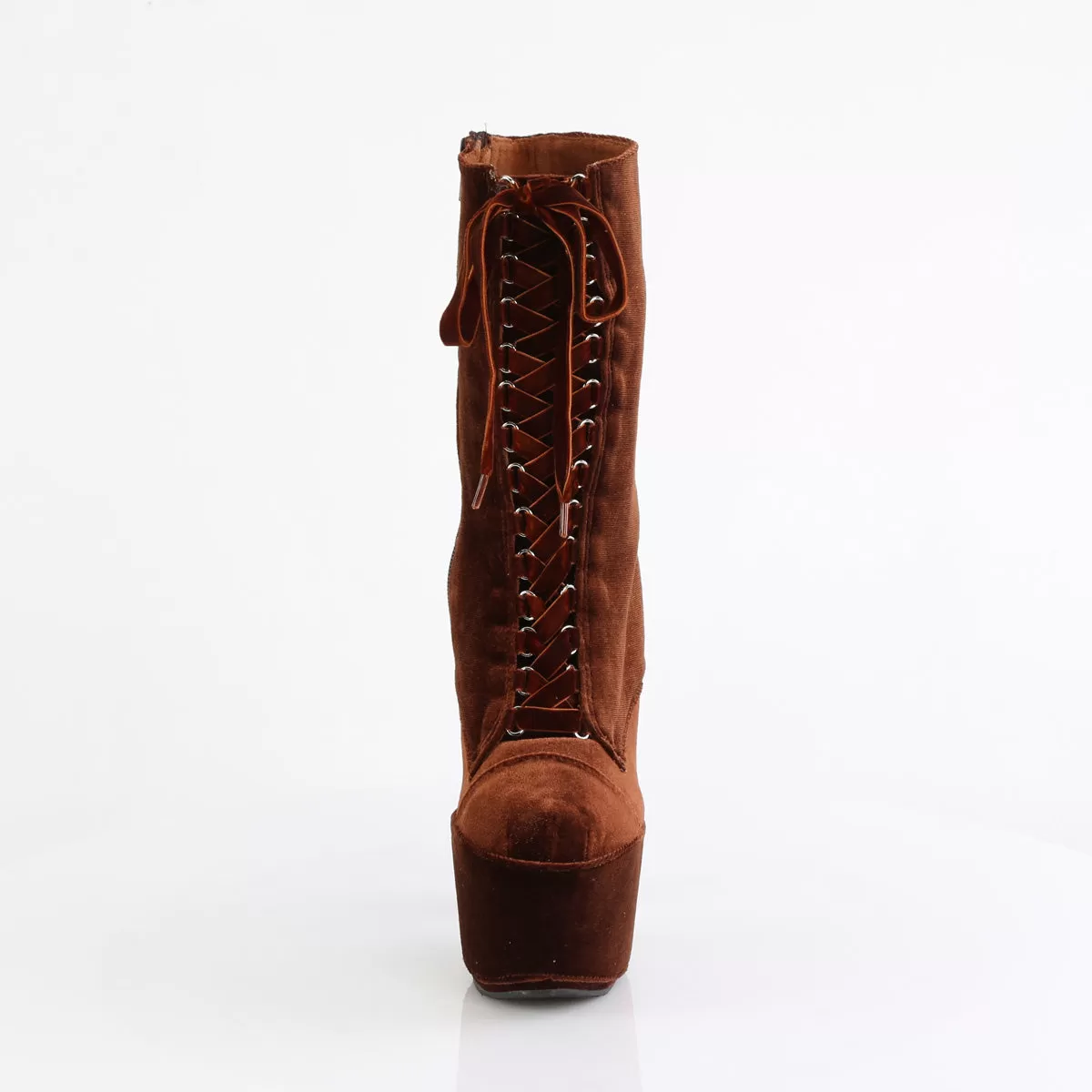 7 Inch Heel ADORE-1045VEL Brown Velvet