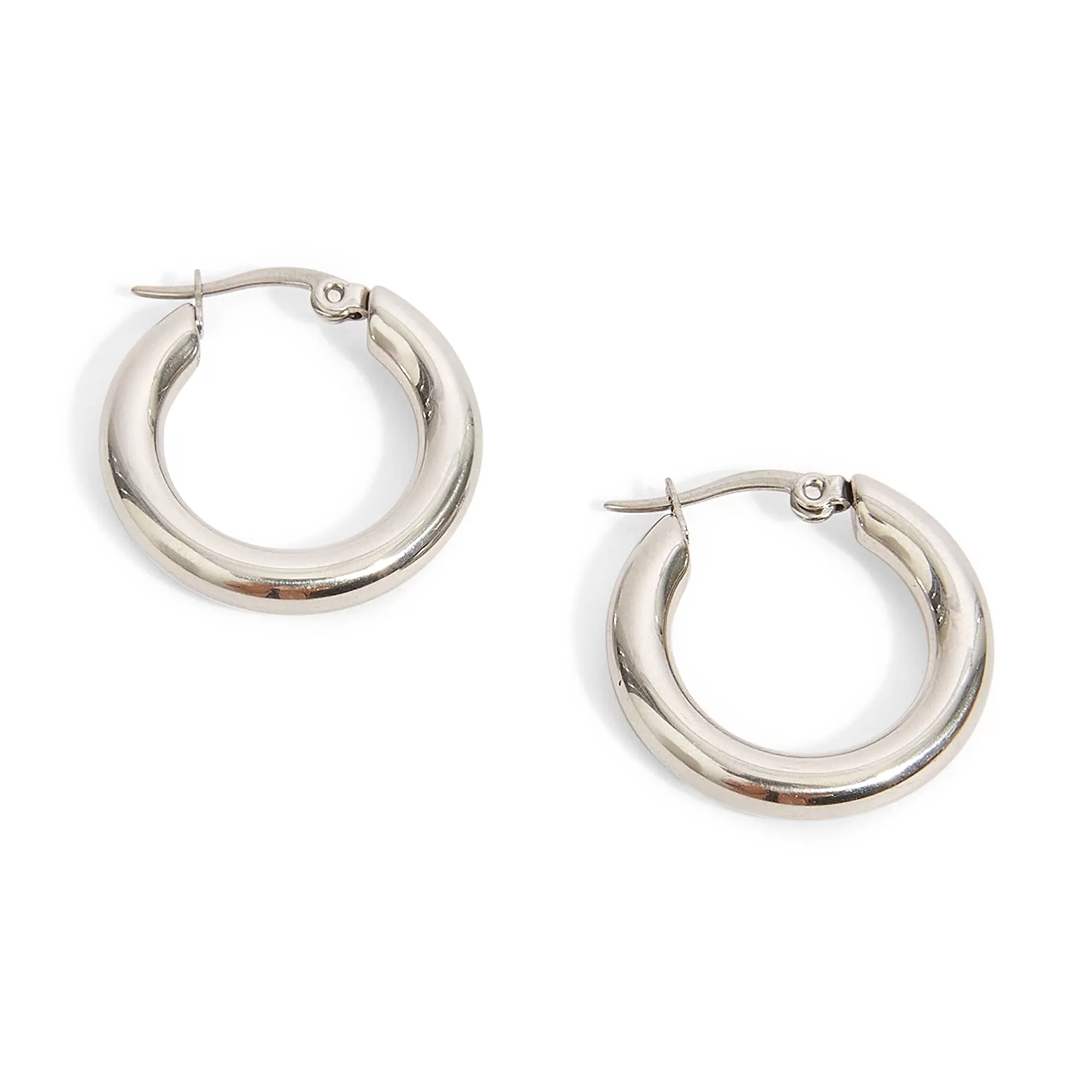 Accessorize London Women'S Water Proof  Solver Small Chunky Hoop Earrings