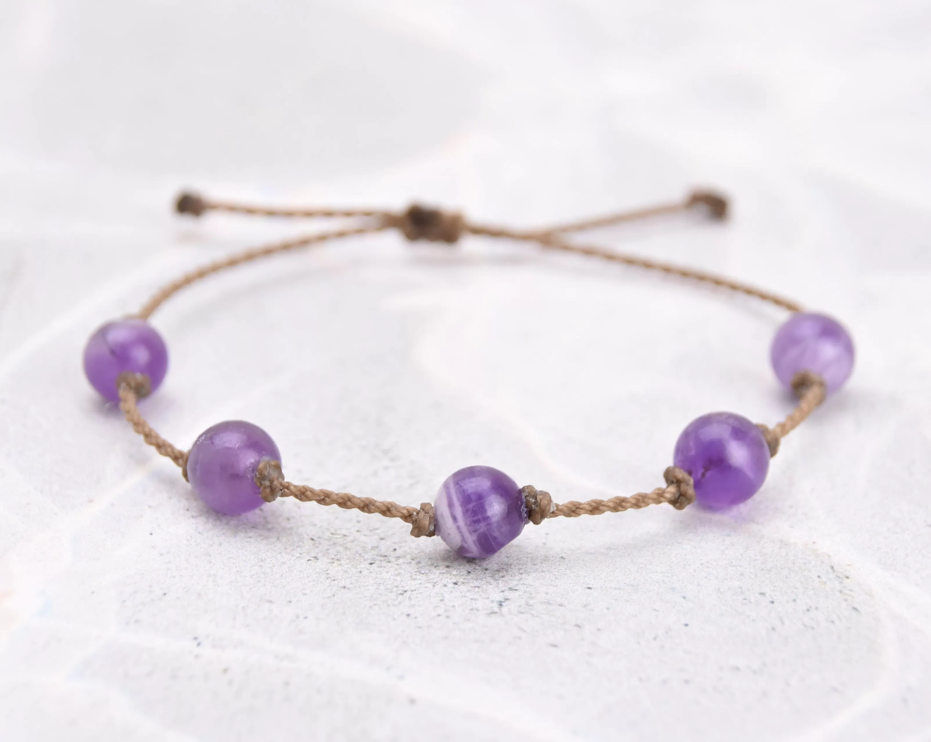 Amethyst Round & Cube - Bracelets