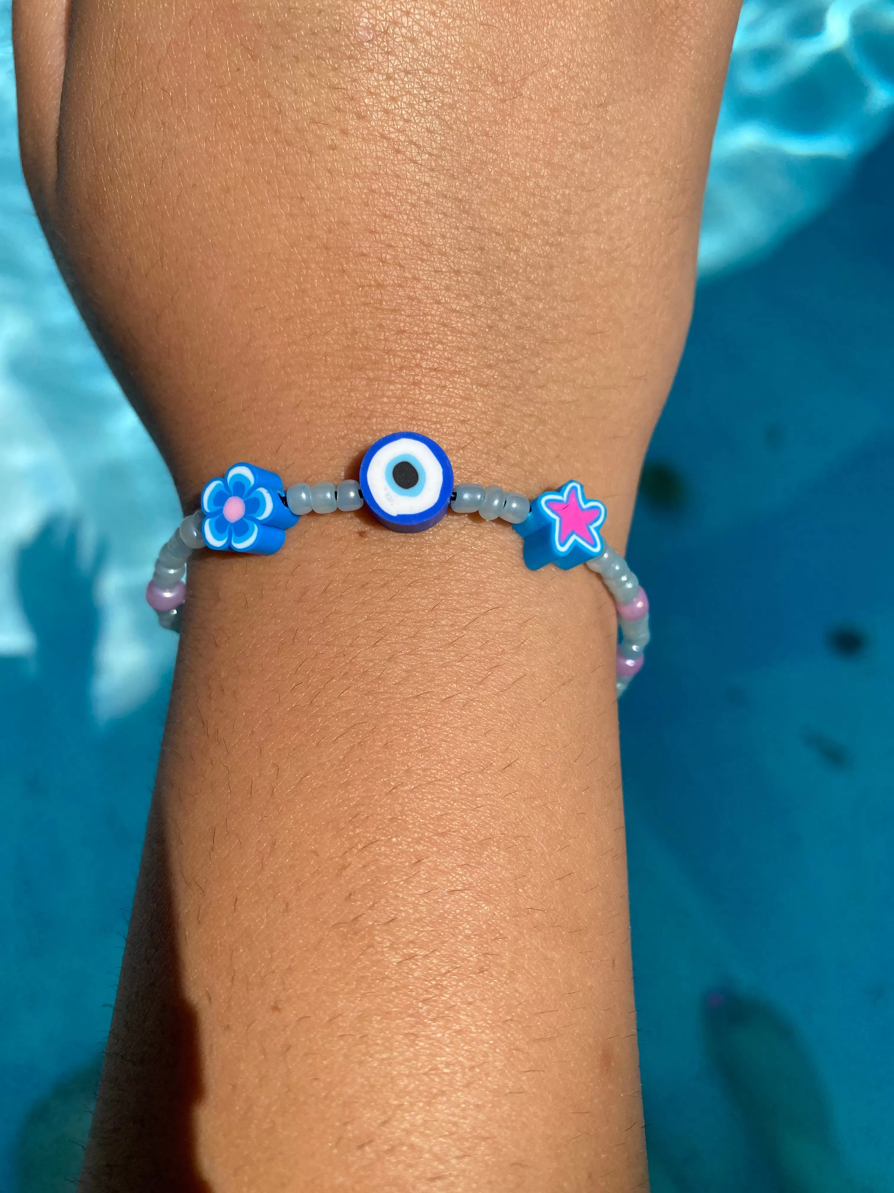 Blue Beaded Bracelet