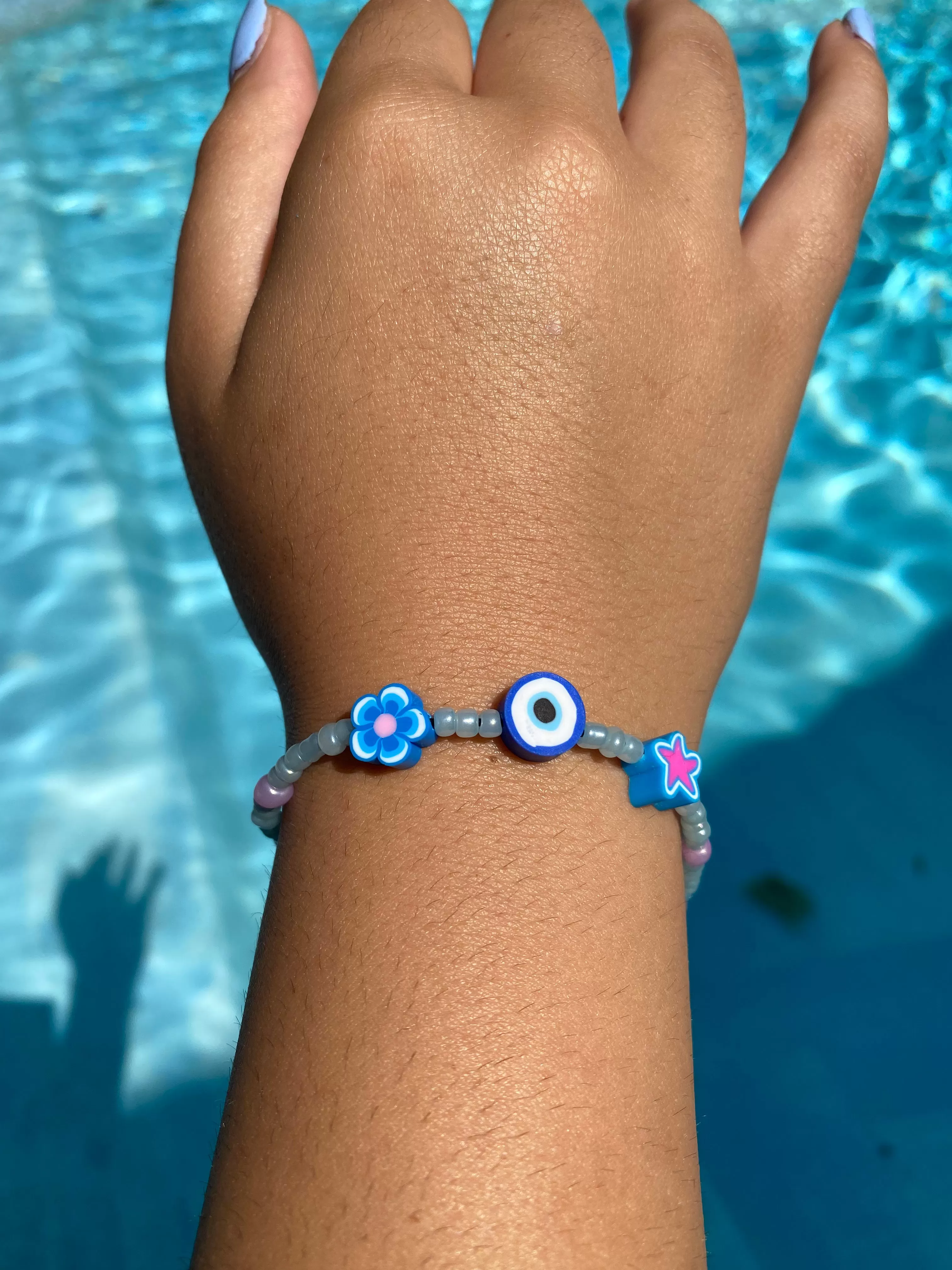 Blue Beaded Bracelet