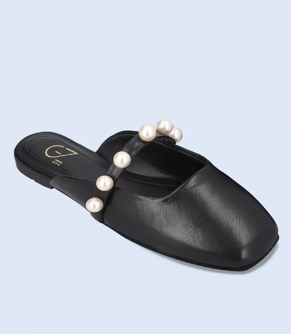 BW8232-BLACK-Women Casual Mules