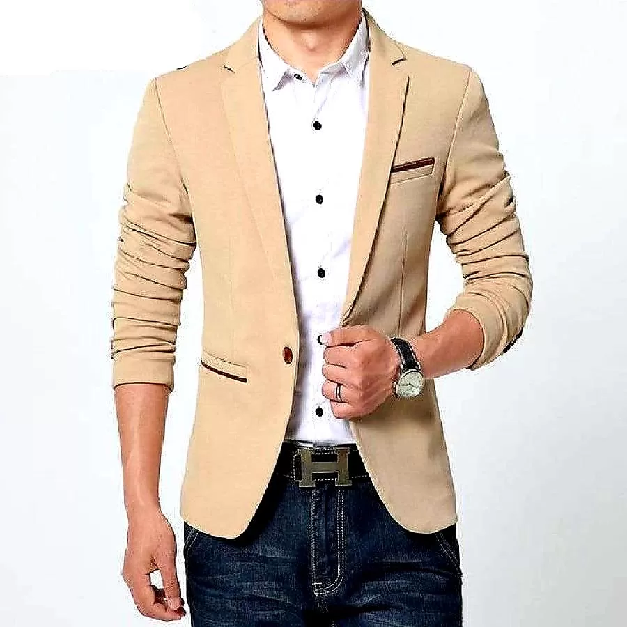 Casual Blazer Suit Street Outwear