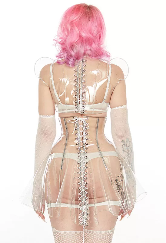 Clear PVC Lace up back shrug