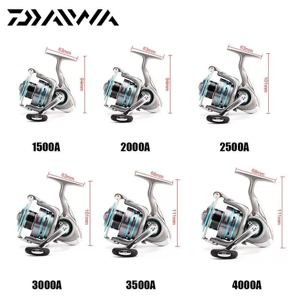 DAIWA PROCASTER 2000A 2500A 3000A 4000A Spinning Fishing Reel 7BB Folding Handle Saltwater Carp Free Metal Spare Spool Tackle