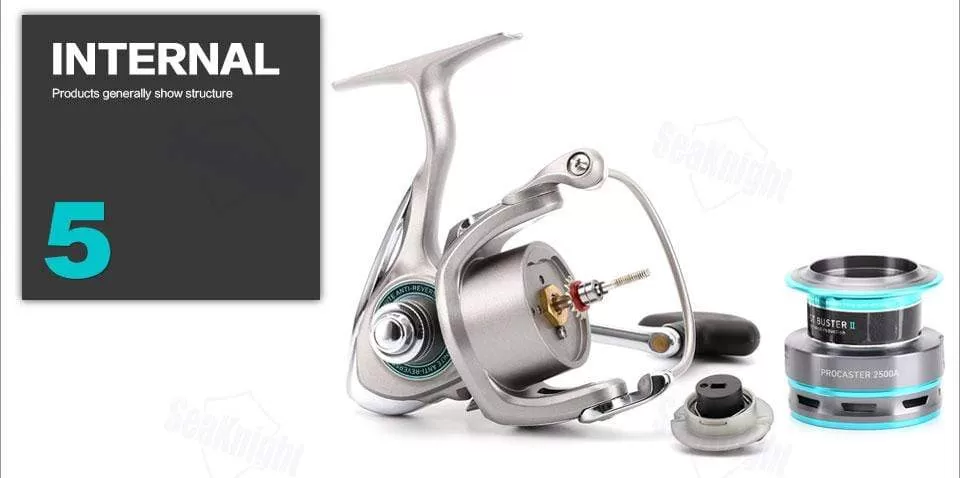 DAIWA PROCASTER 2000A 2500A 3000A 4000A Spinning Fishing Reel 7BB Folding Handle Saltwater Carp Free Metal Spare Spool Tackle