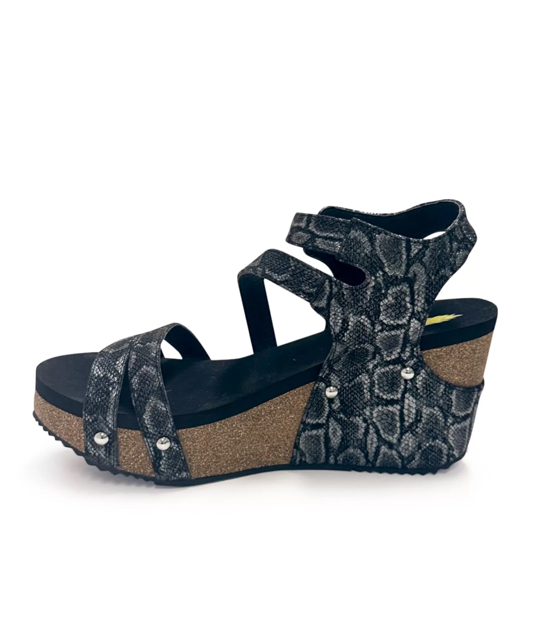 Euphoria Multi Strap Wedge in Black