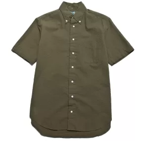 Gitman Vintage Bros. Olive Seersucker Shirt