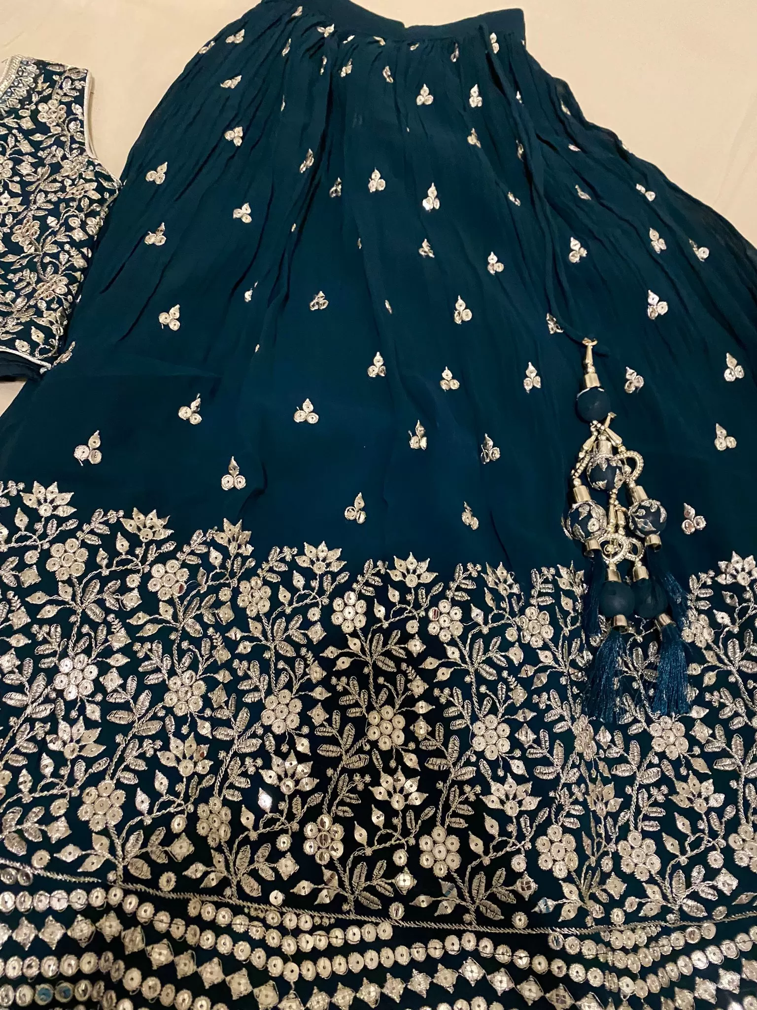 Gorgeous Blue Color Viscose Choli With Embroidery Work For Girls