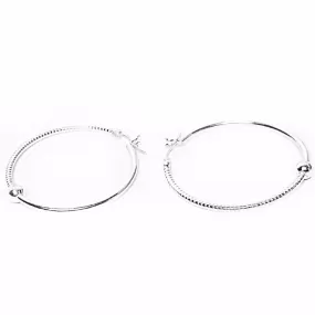 Half Polished Hoop Earrings