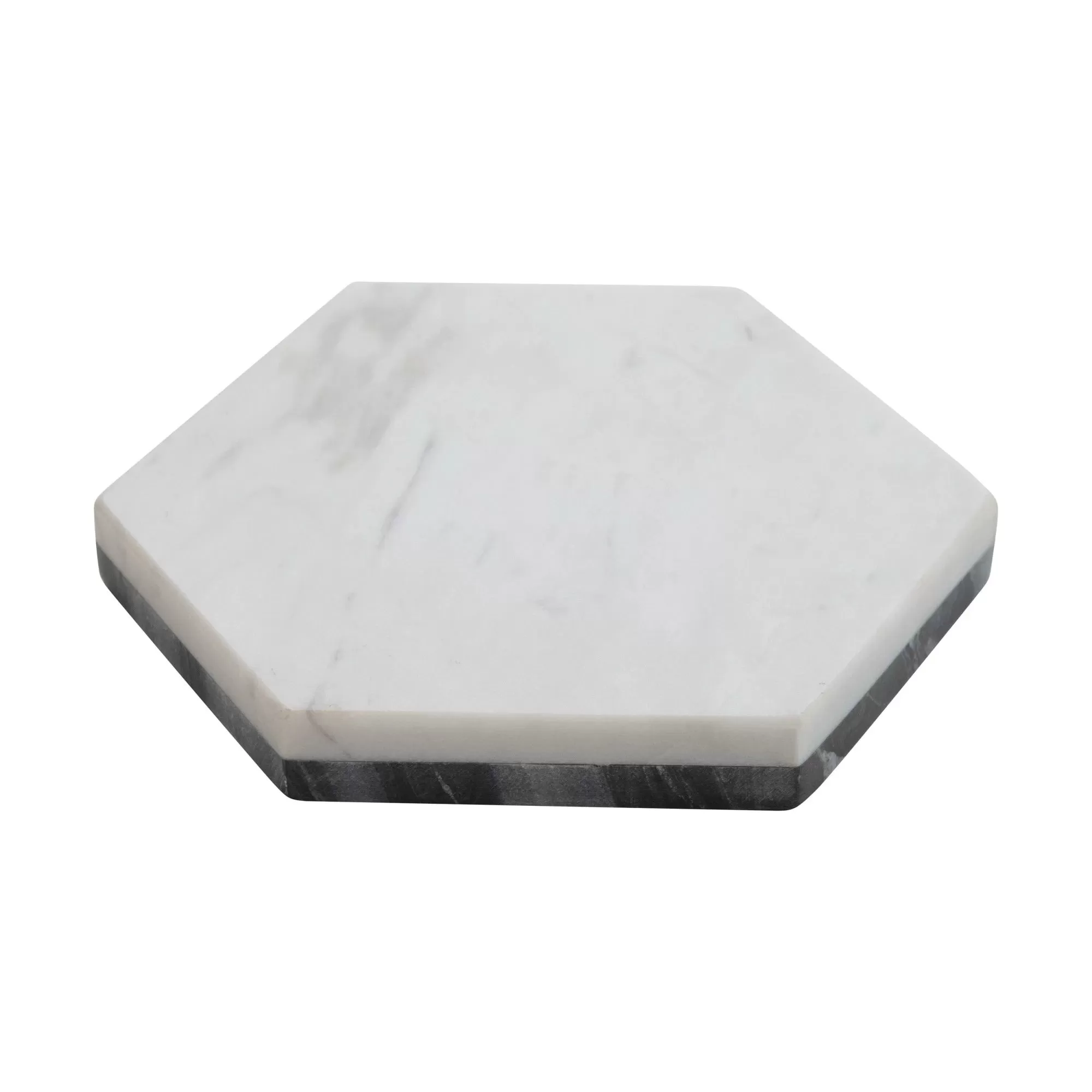 Hexagon Reversible Cheese/Cutting Board, Grey & White