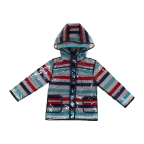 Infant Boy Peek-Through Jacket - Striped