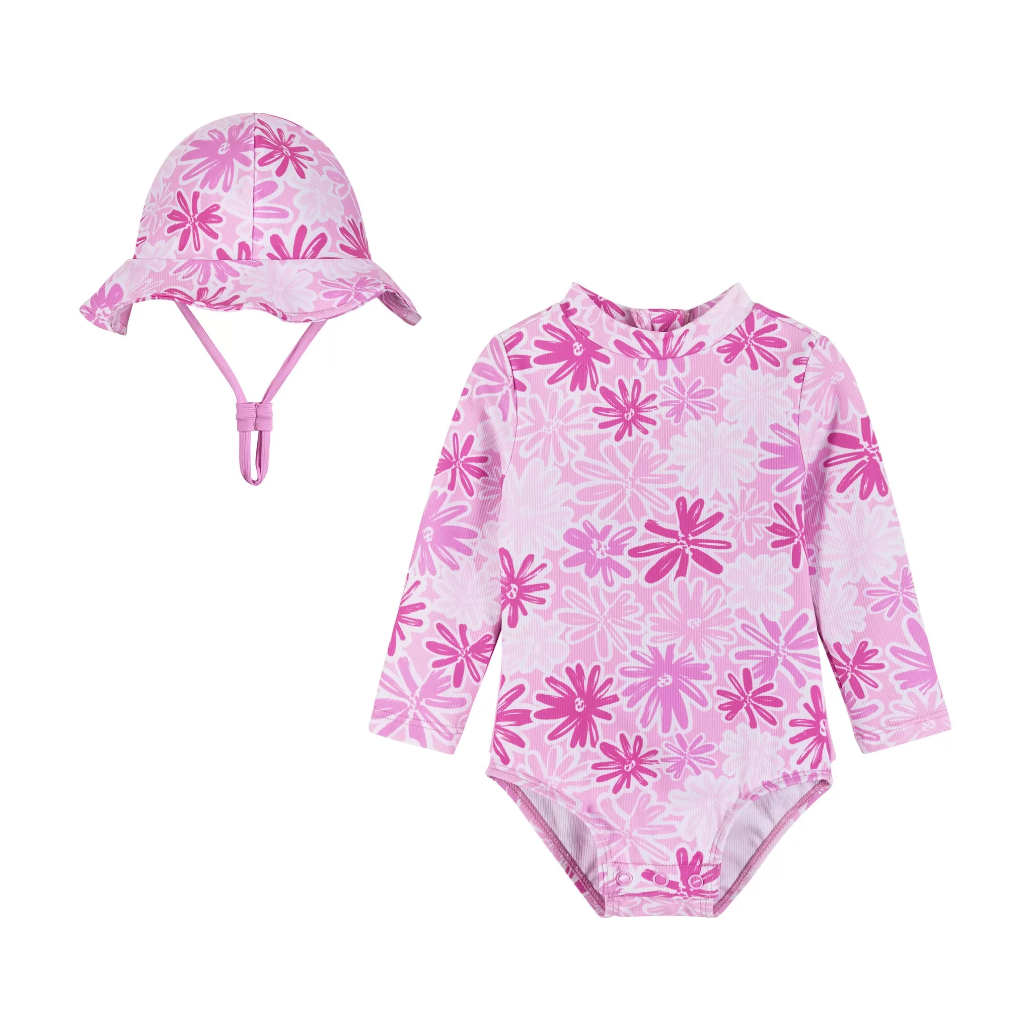 Infant Rashguard and Hat Set | Daisy Print