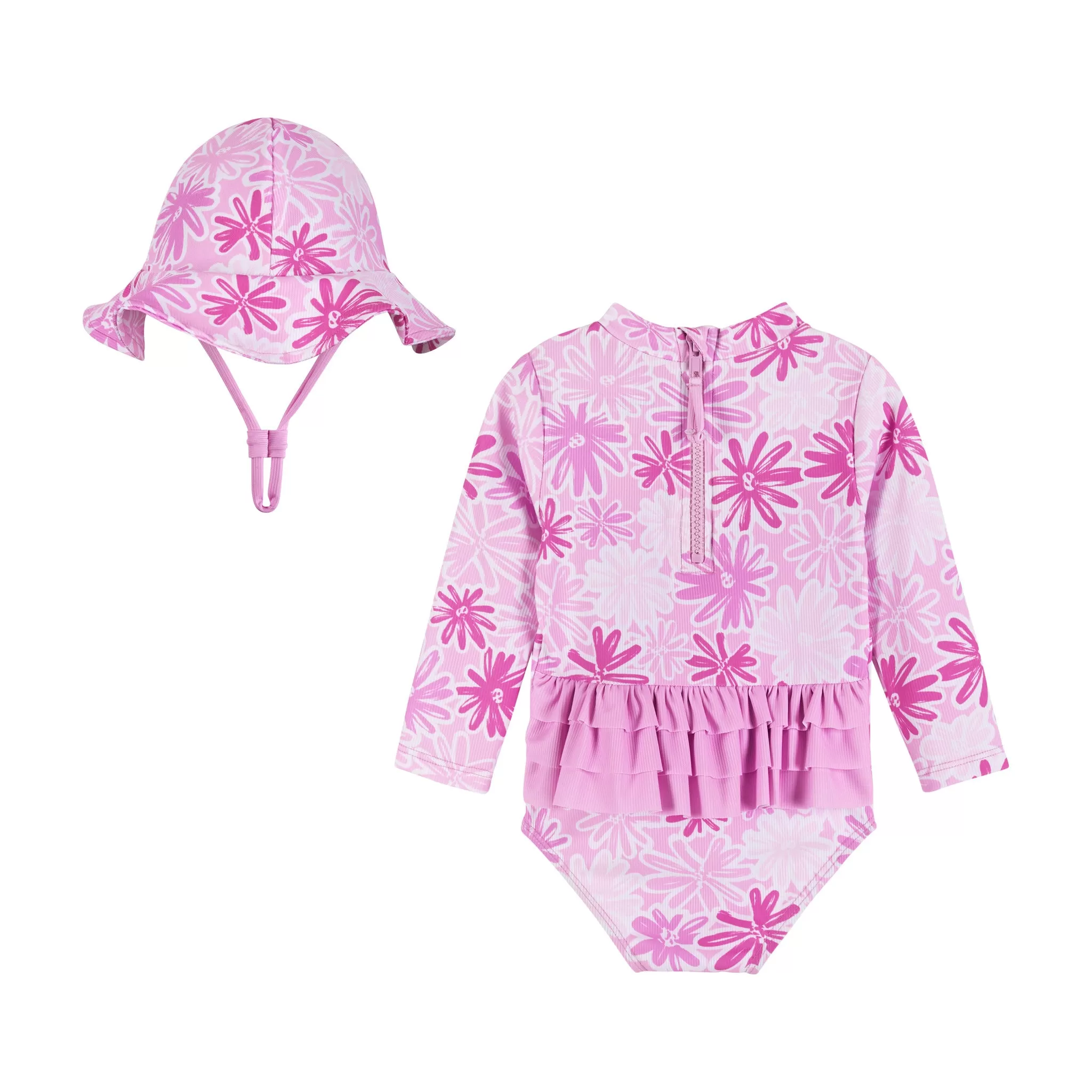 Infant Rashguard and Hat Set | Daisy Print