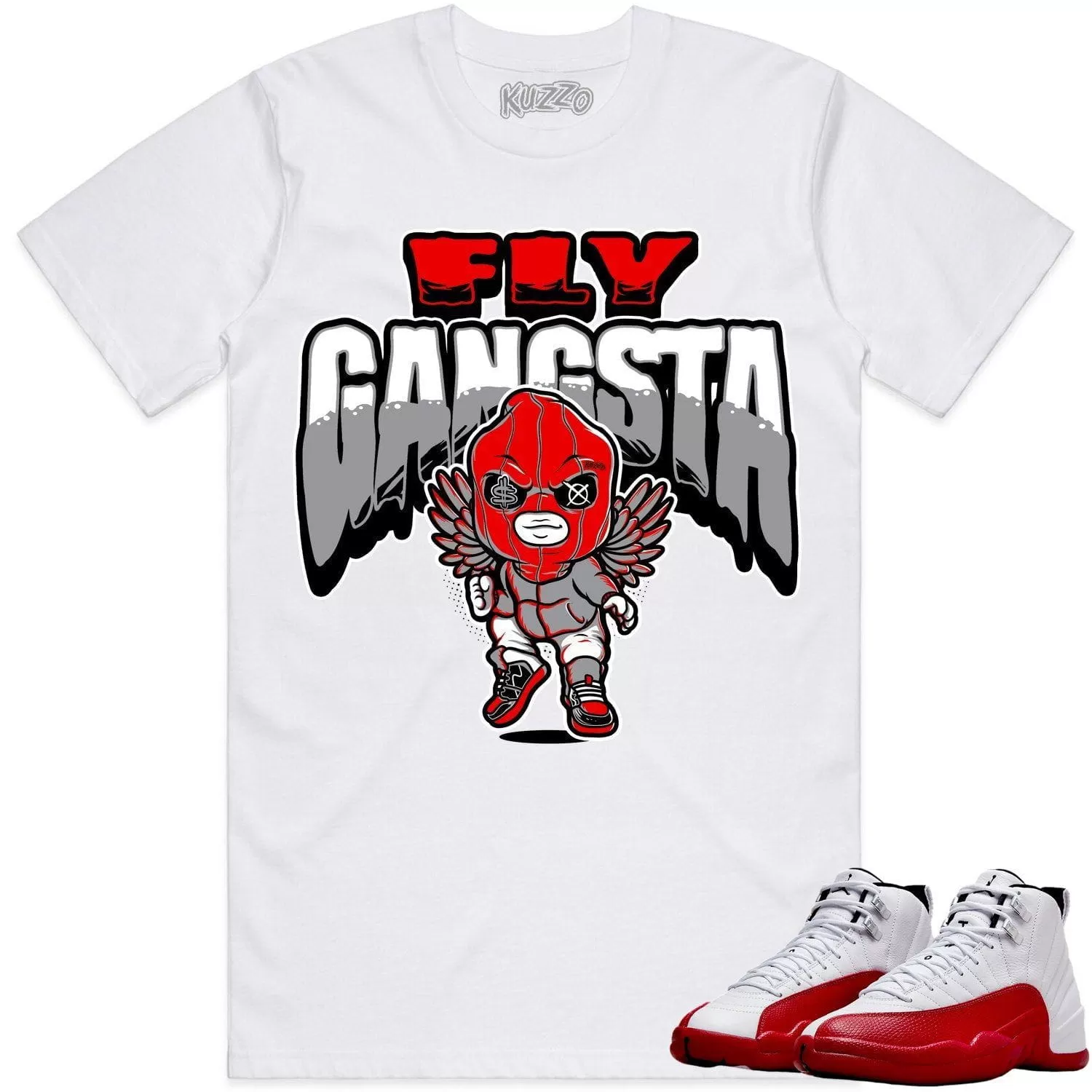 Jordan 12 Cherry 12s Shirt to Match - RED FLY GANGSTA