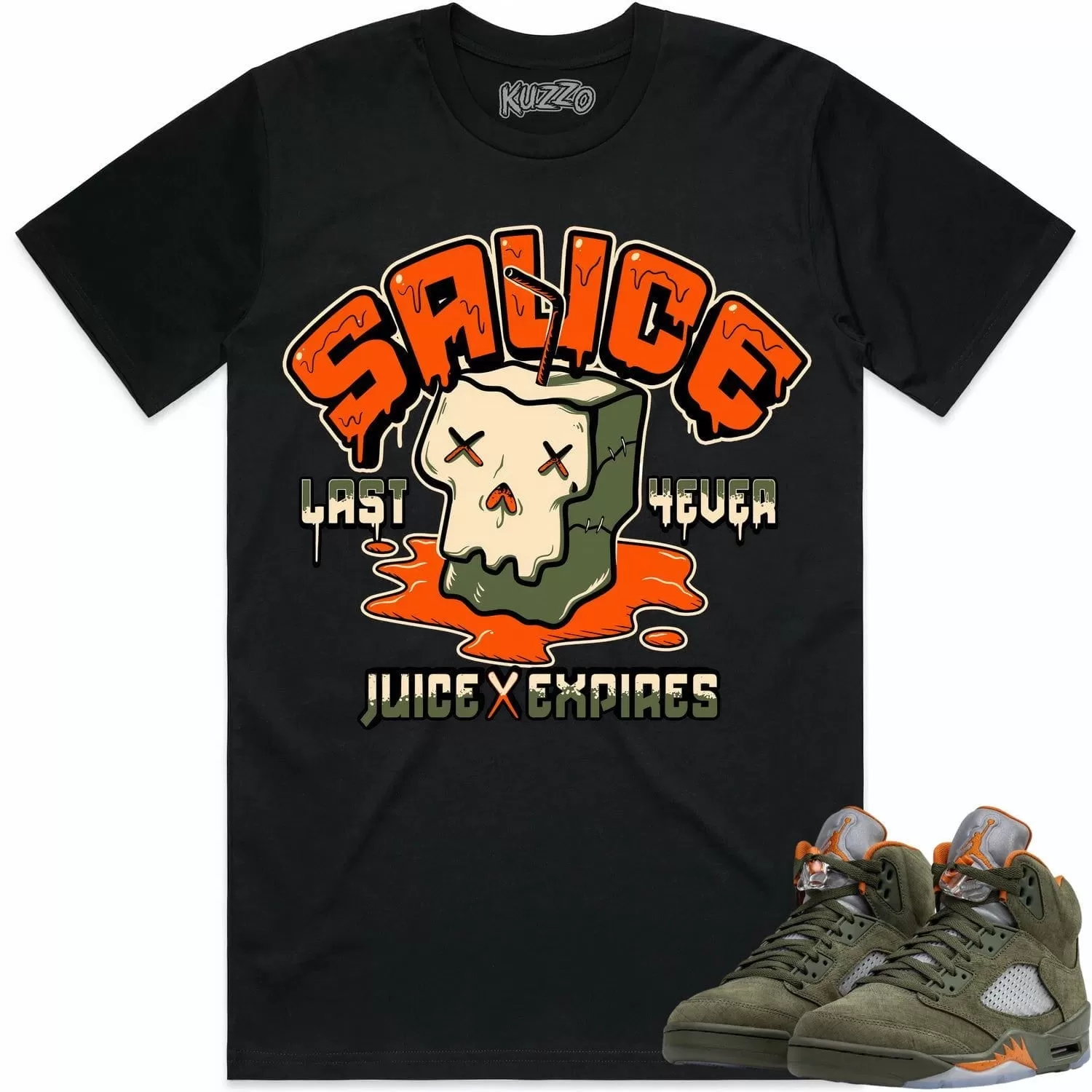 Jordan Retro 5 Olive 5s Shirt to Match - CELADON SAUCE