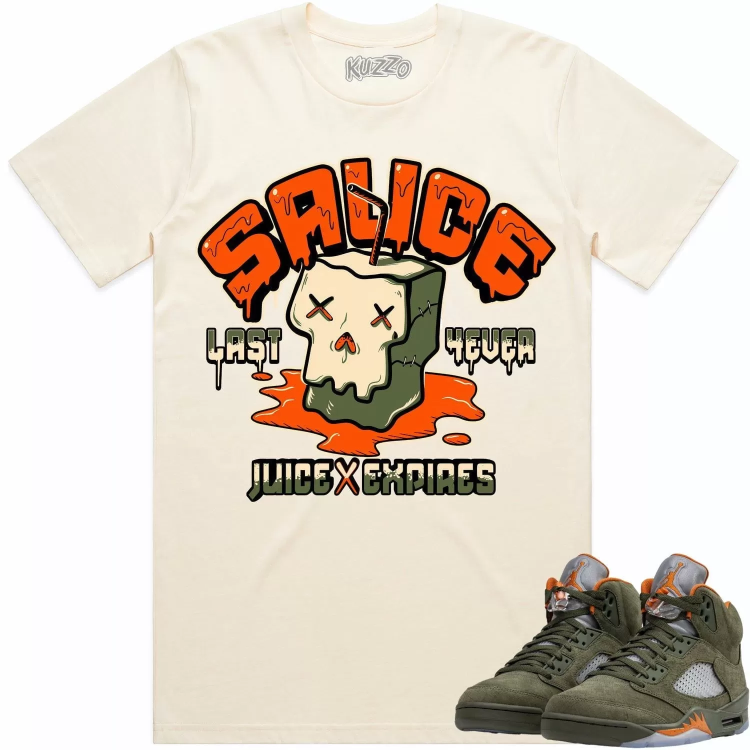 Jordan Retro 5 Olive 5s Shirt to Match - CELADON SAUCE