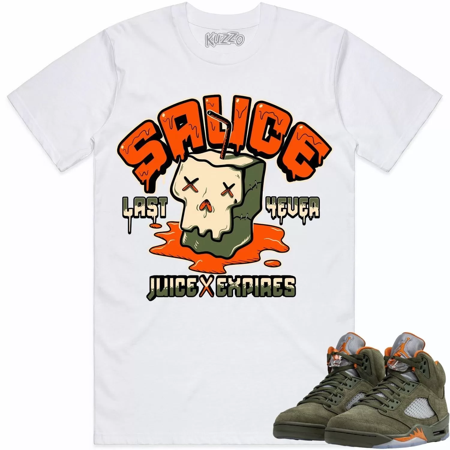 Jordan Retro 5 Olive 5s Shirt to Match - CELADON SAUCE