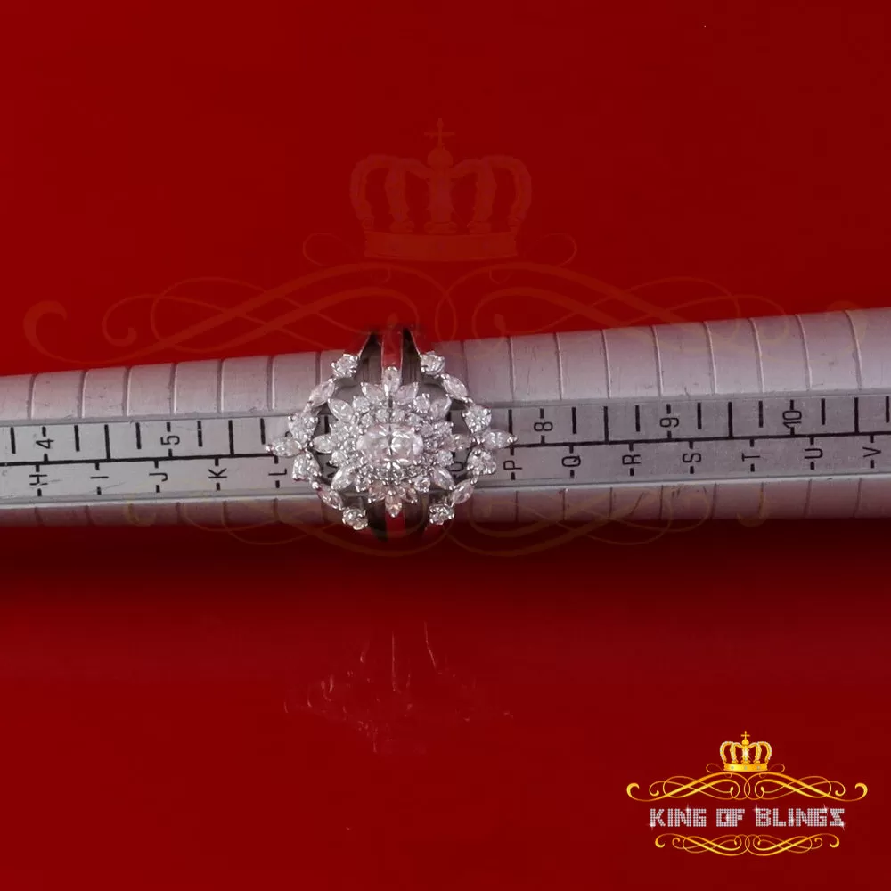 King Of Blings Engagement Ring Enhancer Guard Wrap Insert 2CT Moissanite 925 Silver White SZ7