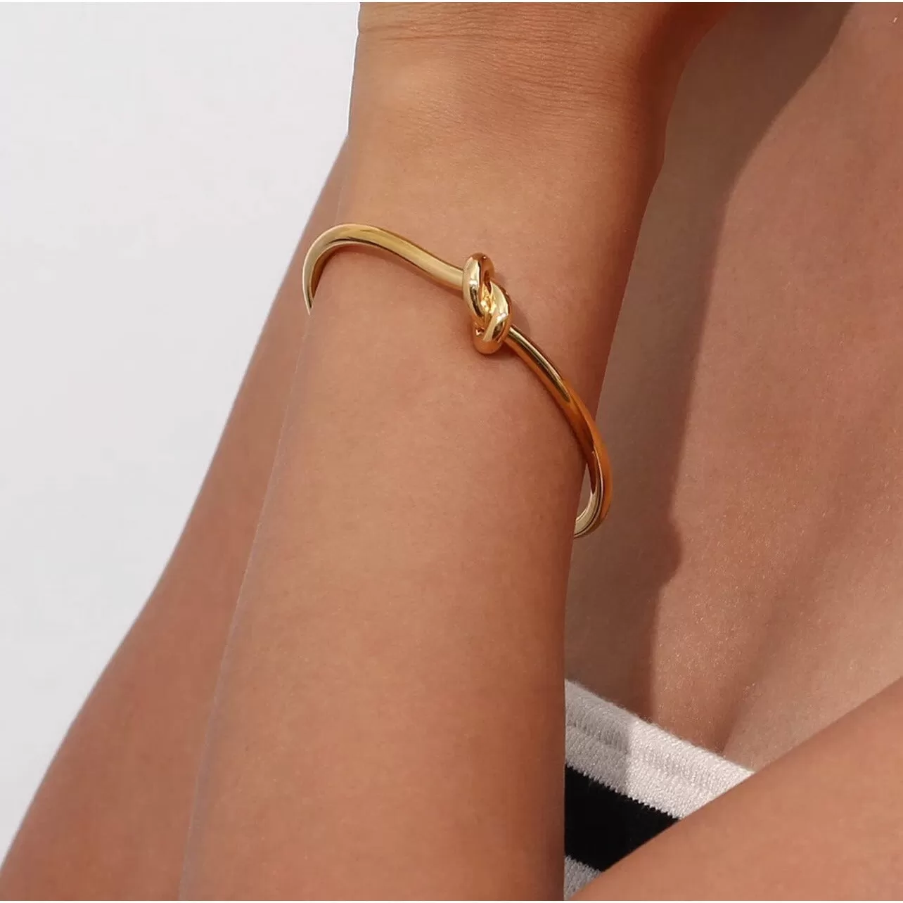 Lupia Gold Love Knot Cuff Bracelet