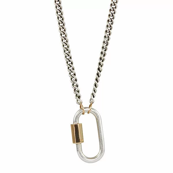 Marla Aaron Sterling Silver and Yellow Gold Regular Lock