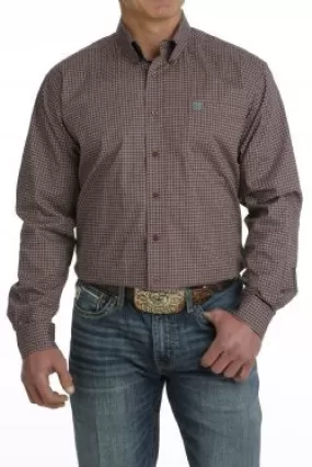 Men's Cinch STRETCH GEOMETRIC PRINT BUTTON-DOWN LONG SLEEVE WESTERN SHIRT