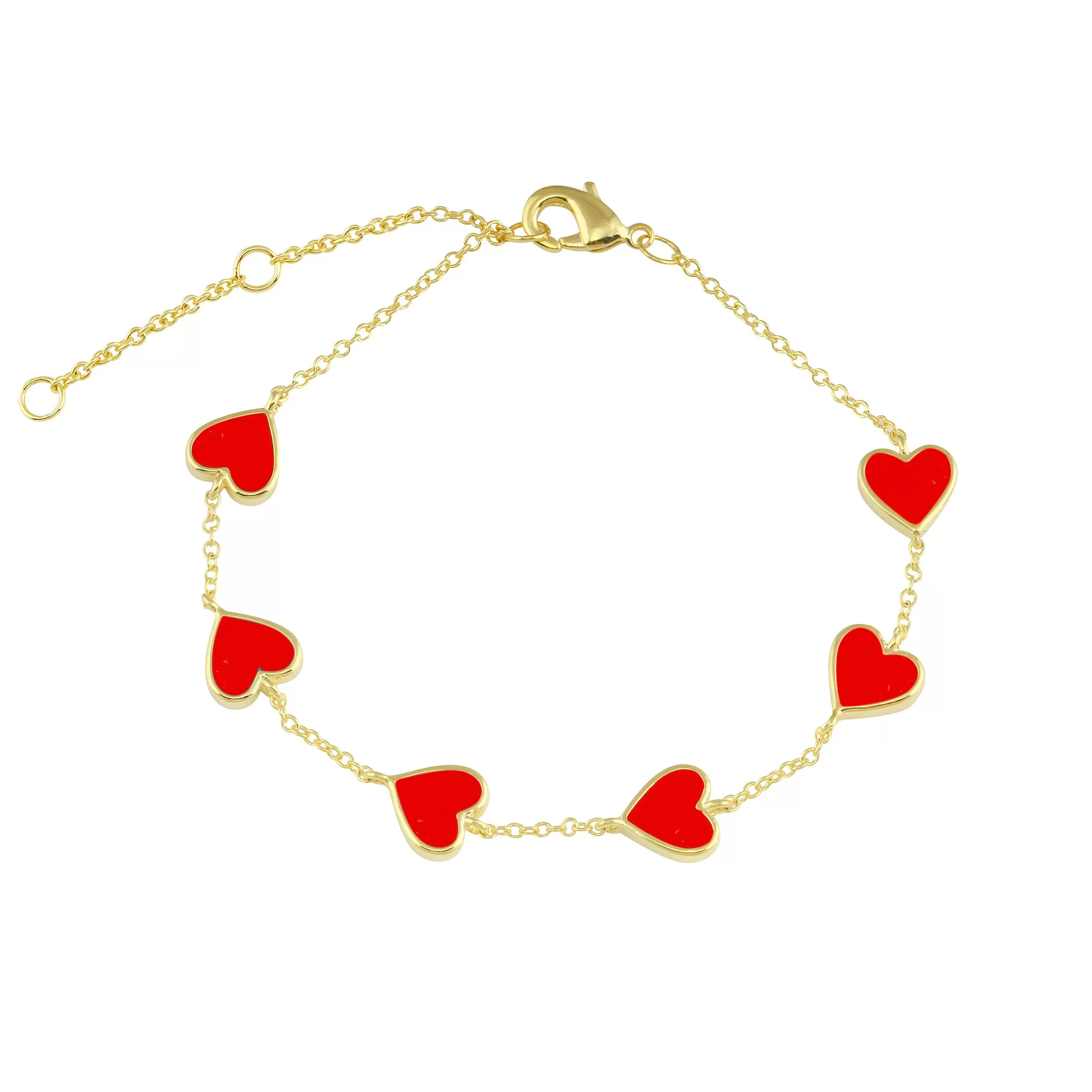 Multi Enamel Heart Bracelets