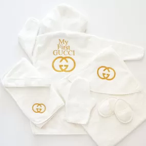 My First Gucci Baby Hooded Bathrobe Set - 5 Sets