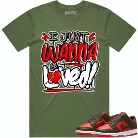 Mystic Red Dunks Shirt to Match - RED LOVED