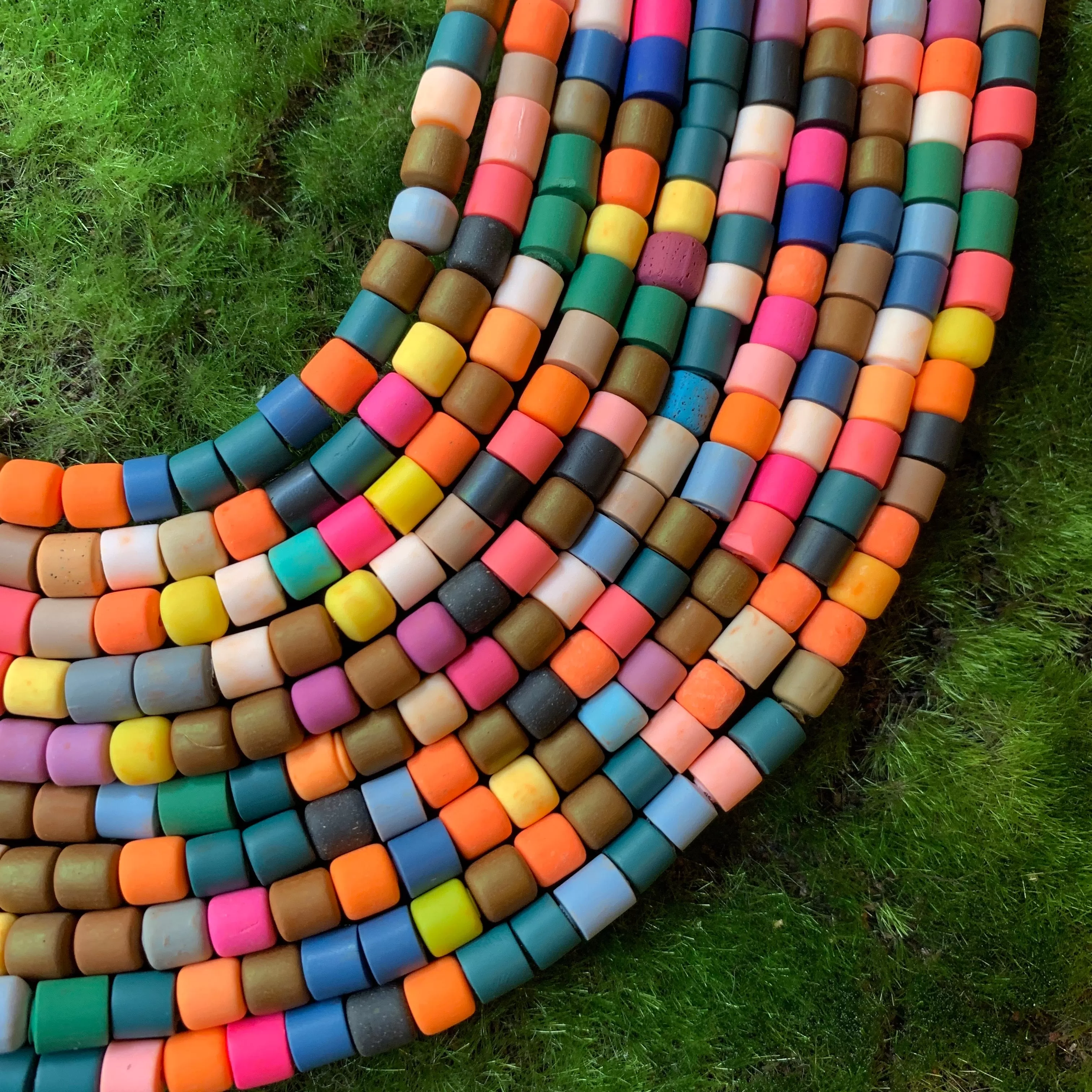 Polymer Clay Tube Beads