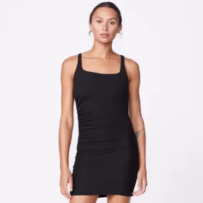 Rib Square Neck Mini Dress