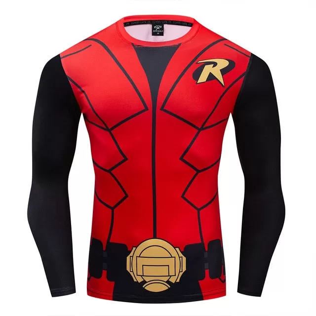 Robin Compression 'Robin the Boy Wonder' Long Sleeve Rashguard