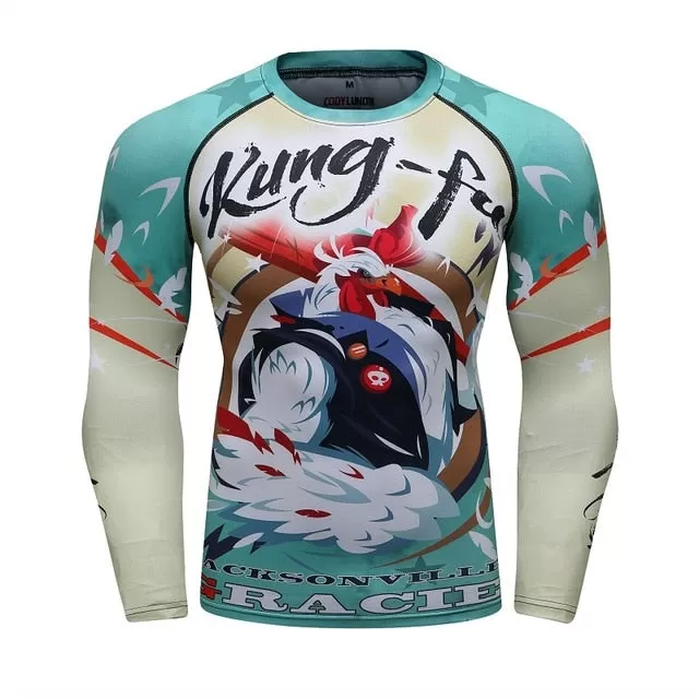 Rooster Compression 'Kung Fu' Elite Long Sleeve Rashguard