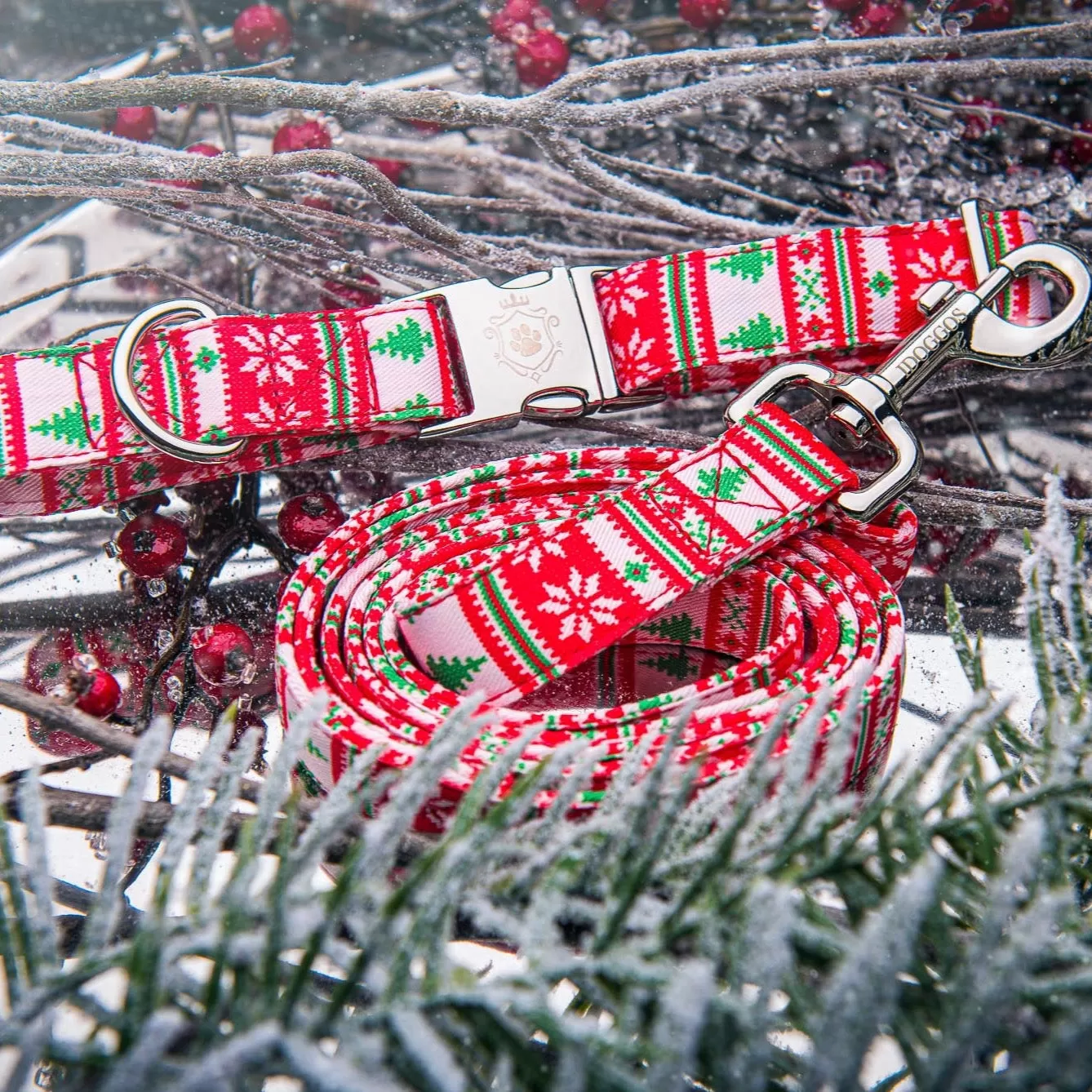 Santa Claus Collar & Leash Set