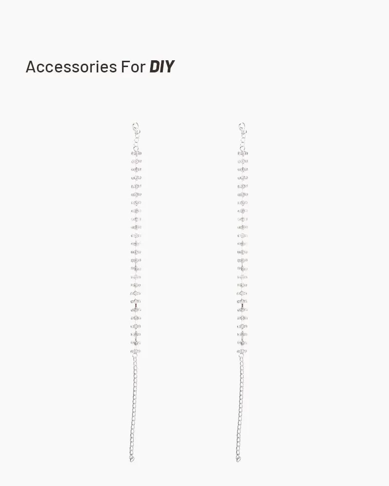 Sliver Irregular Rhinestones Ankle Chain