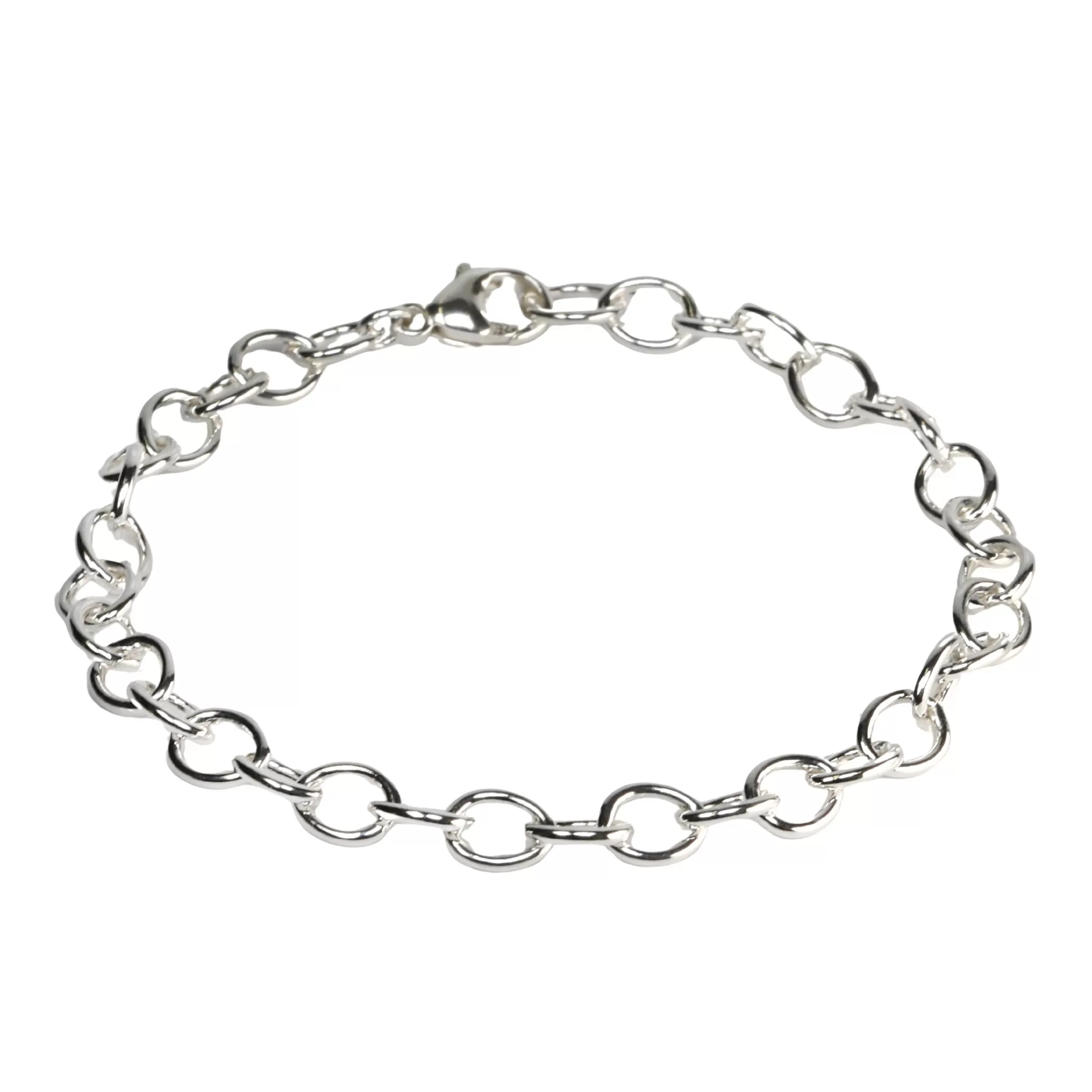 Sterling Silver Oval Link Chain Bracelet