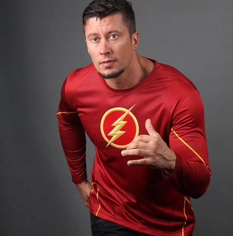 The Flash "Classic" Long Sleeve Compression Rash Guard