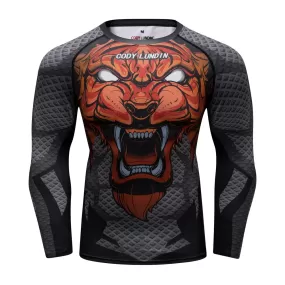 Tiger Compression 'My Jungle' Elite Long Sleeve Rashguard