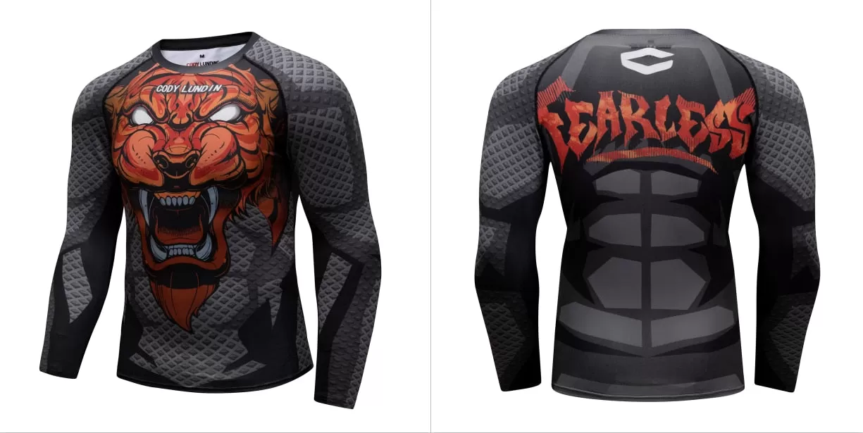 Tiger Compression 'My Jungle' Elite Long Sleeve Rashguard