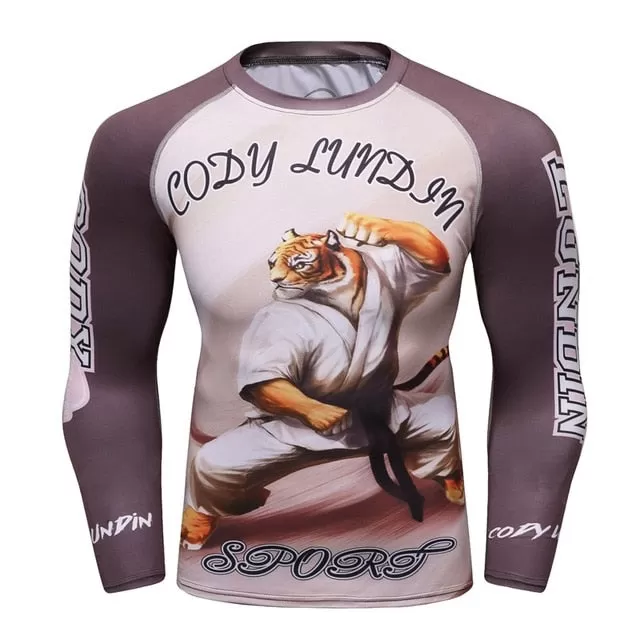 Tiger Compression 'Patience' Elite Long Sleeve Rashguard