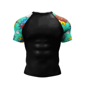 Tribal 'Comic' Elite Short Sleeve Compression Rashguard