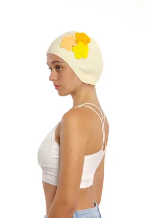 Vintage 3 Flowers Swim Cap