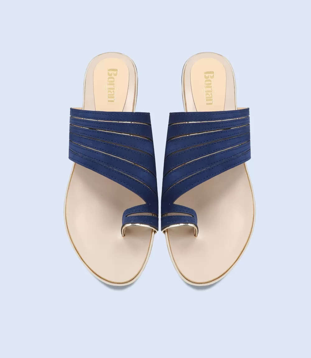 W7865-NAVY-Women Casual Chappal