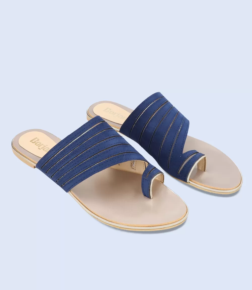 W7865-NAVY-Women Casual Chappal