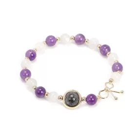 White Moonlight Amethyst Bracelet