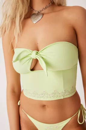 x SYDNEY SWEENEY Rocky Strapless Bikini Top - Key Lime