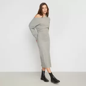 Zora Ribbed Off-Shoulder Dress